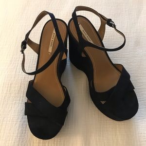 Zara collection platform suede sandals